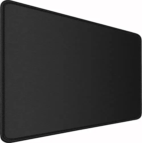 Naukay black large gaming mouse pad on a desktop