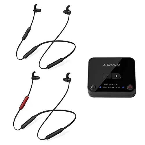 Avantree HT41866 wireless earbuds with neckband for TV