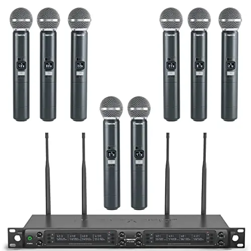Phenyx Pro 8-channel wireless microphone system with advanced features