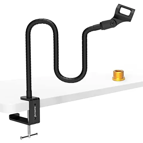 ZealSound gooseneck microphone arm stand with desk clamp