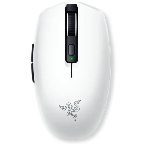 Razer Orochi V2 wireless gaming mouse showing compact white design