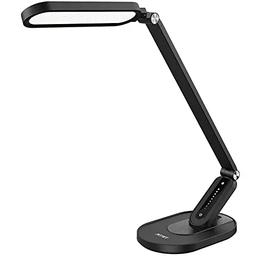 JKSWT LED desk lamp with full spectrum lighting and metal body