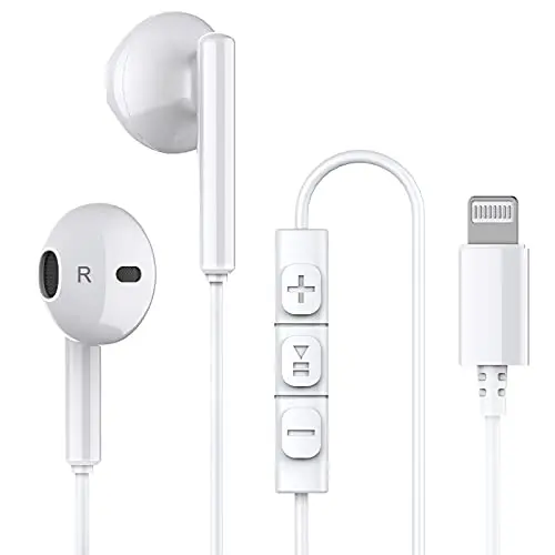 Twinice wired Lightning earbuds for iPhone with volume control