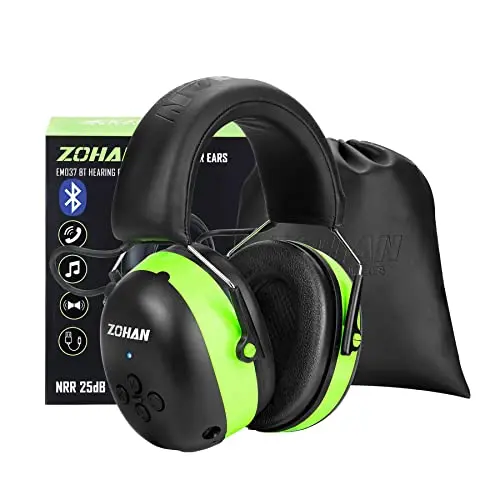 ZOHAN EM037 Bluetooth hearing protection with leather carrying bag