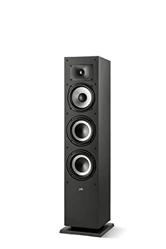 Polk Monitor XT60 tower speaker in midnight black with sleek modern design