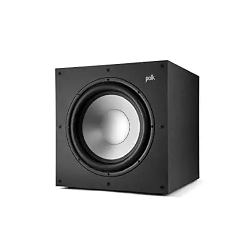 Polk Monitor XT12 powered subwoofer in midnight black