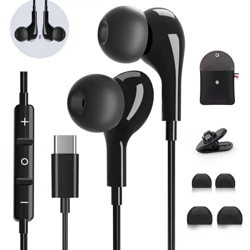 AILZPXX USB-C earbuds for multiple devices including Samsung S24 Ultra