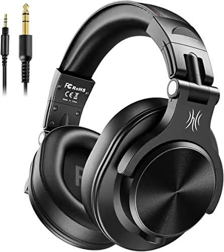 OneOdio A71 black over-ear studio headphones with share port