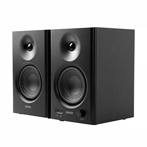 Edifier MR4 powered studio monitor speakers in black