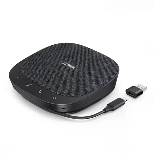 Anker PowerConf S330 USB speakerphone on desk