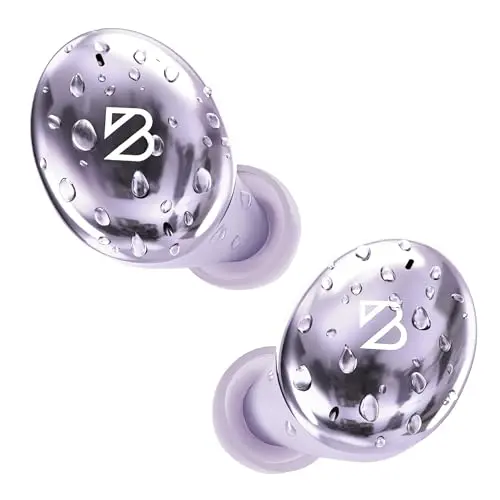 Back Bay Audio Tempo 30 wireless earbuds in lavender color with small profile design