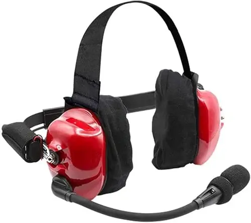 Rugged Radios single linkable behind-the-head headset for NASCAR races