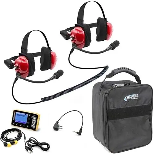 Rugged Radios bundle of linkable behind-the-head headsets for NASCAR