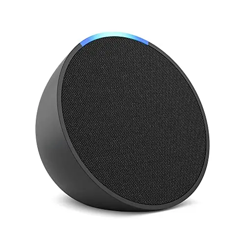 Amazon Echo Pop compact smart speaker in charcoal