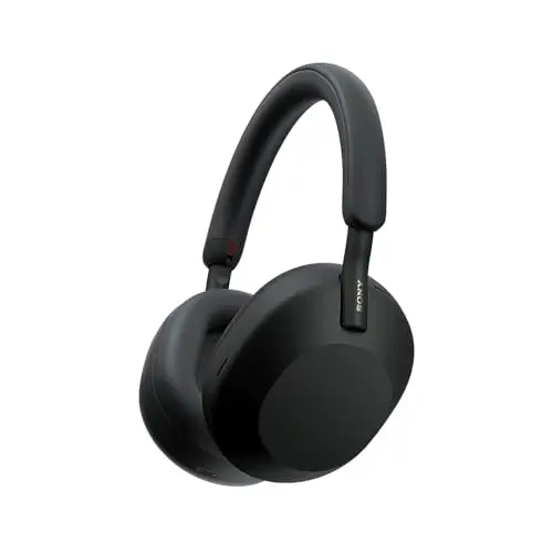 Sony WH-1000XM5 black over-ear headphones with sleek design