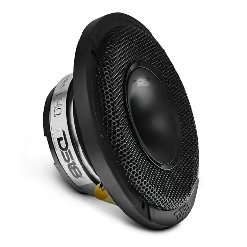 DS18 PRO-HY6.4MSL 6.5 inch shallow hybrid mid-range car speaker with built-in driver and grill