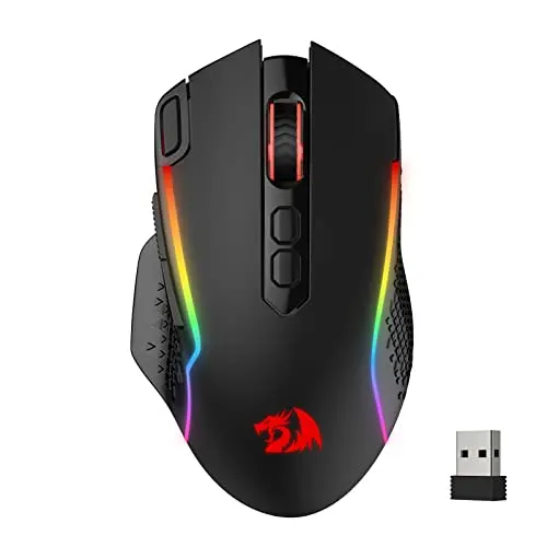 Redragon M810 Pro wireless gaming mouse with RGB lighting