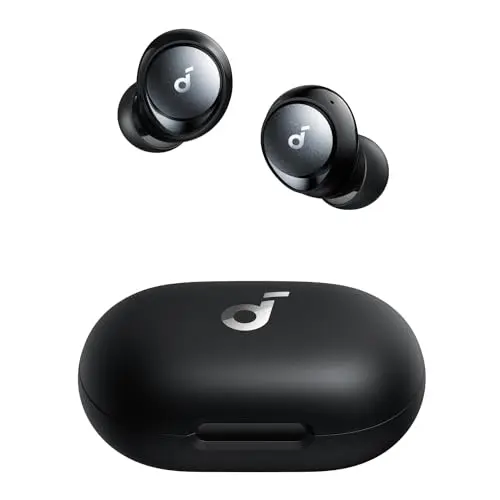 Soundcore Space A40 wireless earbuds with charging case