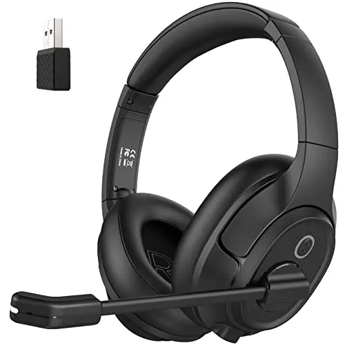 EKSA wireless computer headset with AI-powered environmental noise cancellation