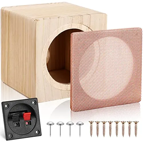 Facmogu 4-inch solid wood speaker enclosure with terminal cup
