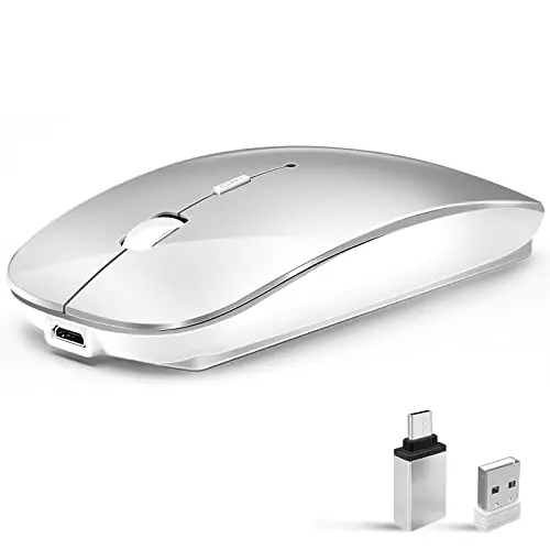 Vxeei wireless Bluetooth mouse in silver