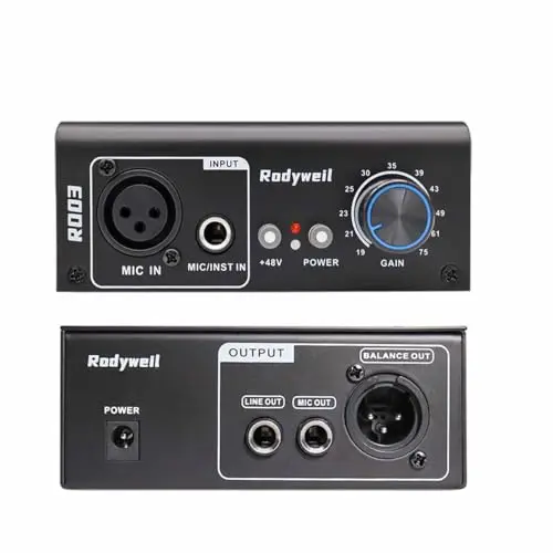 Rodyweil RO-03 adjustable gain microphone preamp