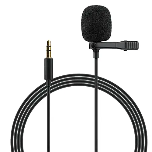EKAT car microphone with lavalier clip and 3.5mm plug for noise cancellation