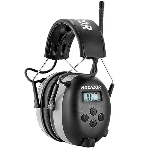 Hocazor HP10 grey radio headphones with LCD display