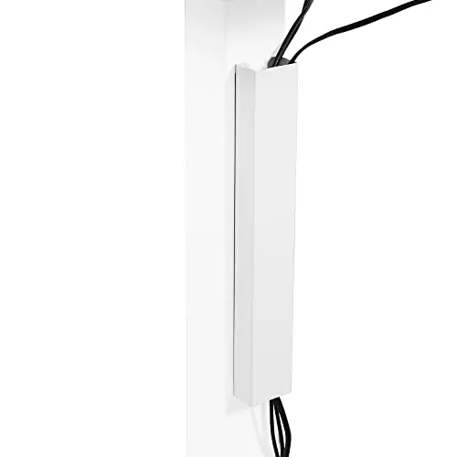 VIVO white magnetic cable channel on desk leg