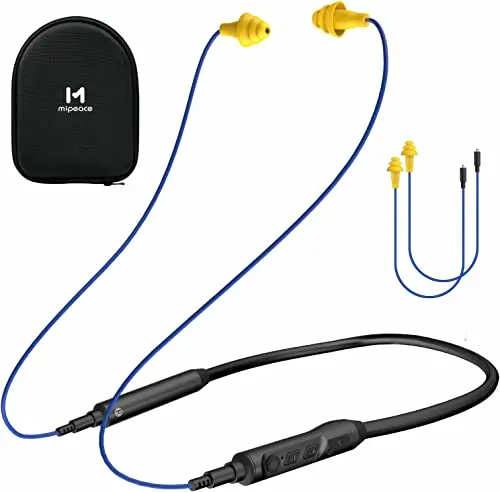 MIPEACE Bluetooth earplug headphones with neckband design in blue color