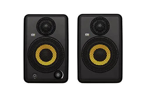 KRK GoAux 3 portable studio monitors with travel case and Bluetooth connectivity
