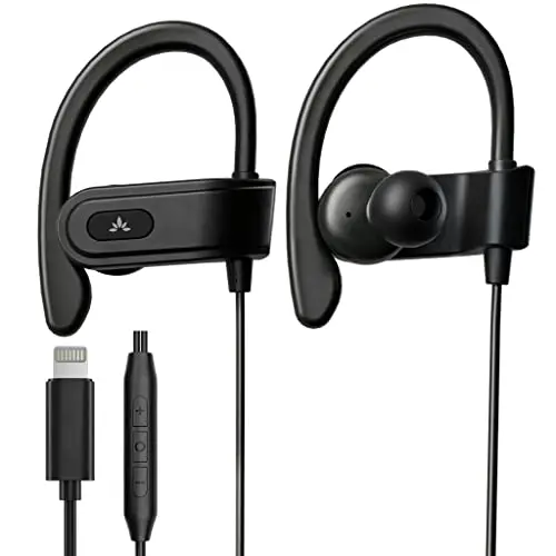 Avantree L171 wired earbuds with ear hook for iPhone and sports