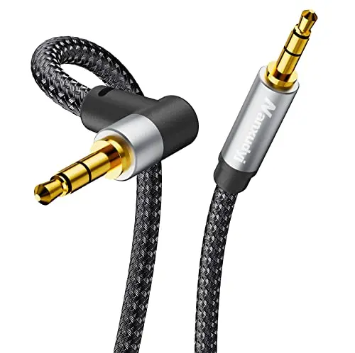 Nanxudyj right angle aux cable with braided design