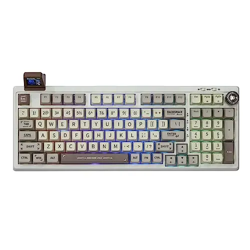 EPOMAKER RT100 mechanical keyboard with customizable display screen