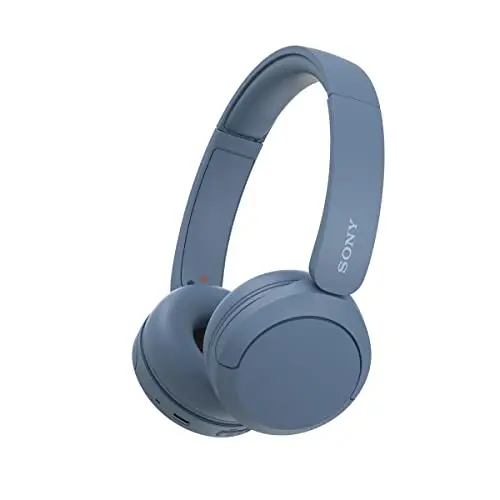 Sony WH-CH520 wireless on-ear headphones in blue