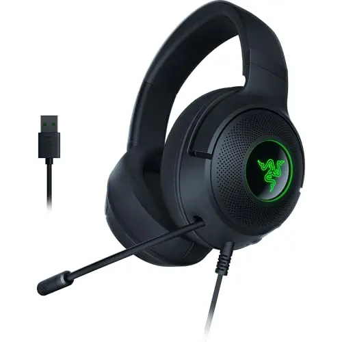 Razer Kraken V3 X wired gaming headset with RGB lighting