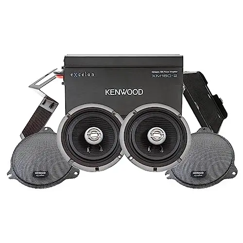 Kenwood Excelon amplifier and front speaker package for Harley Street Glide