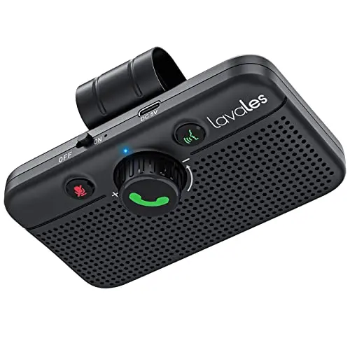 Lavales car Bluetooth speaker with visor clip and motion sensor