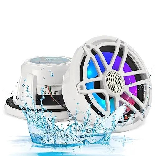 H YANKA HMS-65 marine speakers with LED lights
