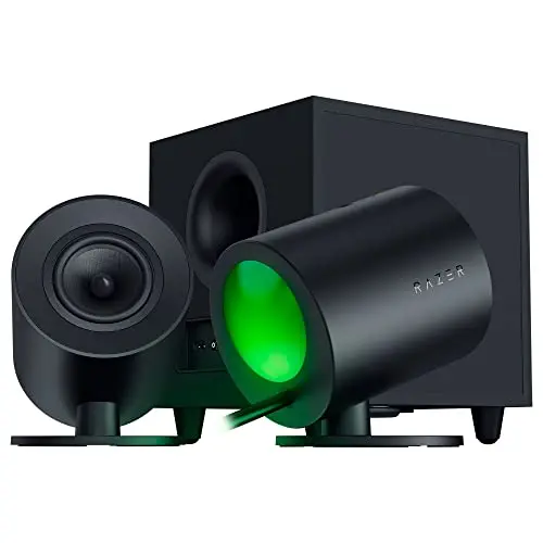 Razer Nommo V2 gaming speakers with subwoofer and RGB