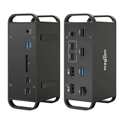MagBac docking station with dual HDMI and included power adapter