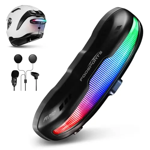 Fodsports F1 PRO motorcycle Bluetooth headset with safety light