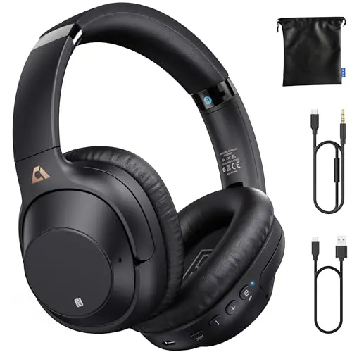 Lavales E500Pro wireless headphones with ANC in black