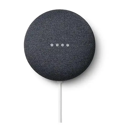Google Nest Mini smart speaker with voice control and compact design