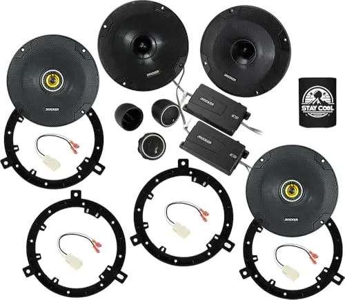 Kicker 6.75 inch component speaker system for Jeep Wrangler