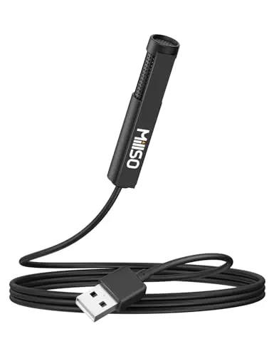 MillSO USB lavalier microphone for PC-based motovlog editing and recording