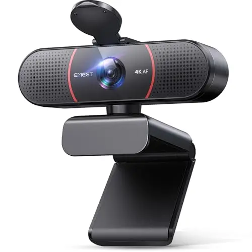 EMEET C960 4K webcam with modern design and privacy cover