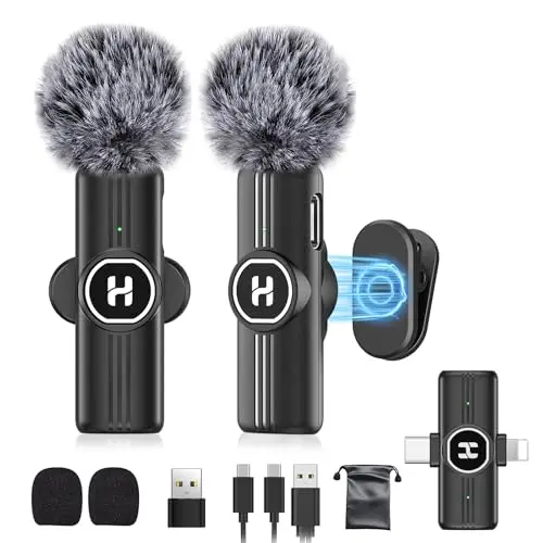 HEHOTTC mini wireless lavalier microphone for phone recording