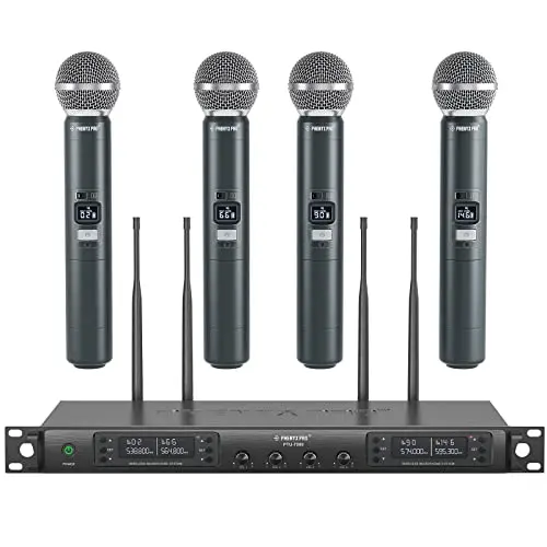 Phenyx Pro quad-channel wireless microphone system with auto-scan