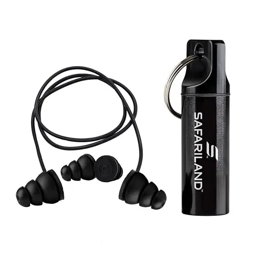 Safariland Pro Impulse earplugs in black and red